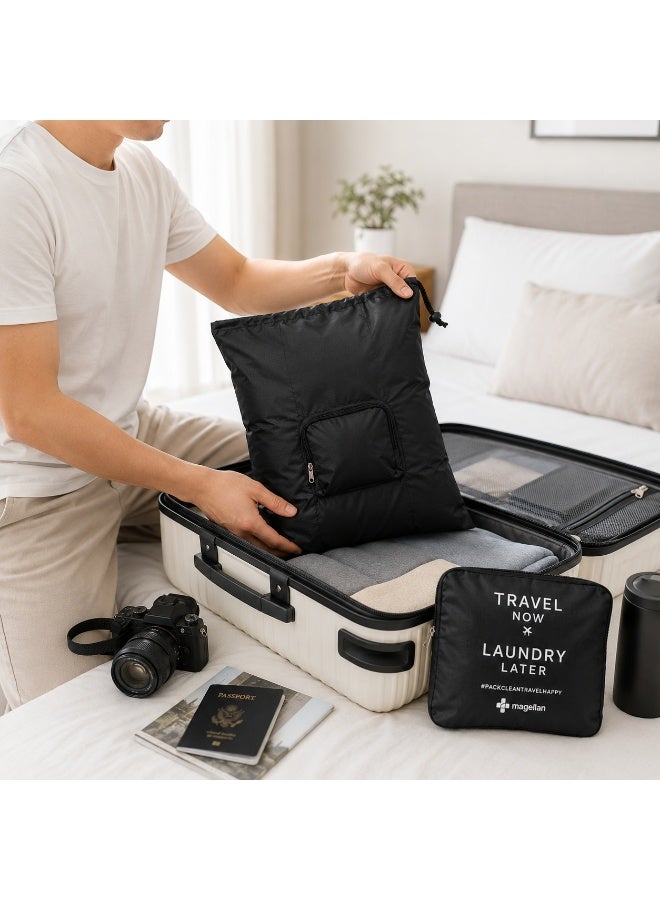 MAGELLAN Travel Laundry Bag for Dirty Clothes – Lightweight Luggage Organizer Pouch with Zipper for Suitcase Packing and Travel Storage - Image 4
