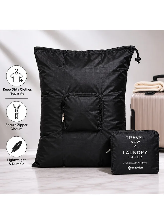 MAGELLAN Travel Laundry Bag for Dirty Clothes – Lightweight Luggage Organizer Pouch with Zipper for Suitcase Packing and Travel Storage