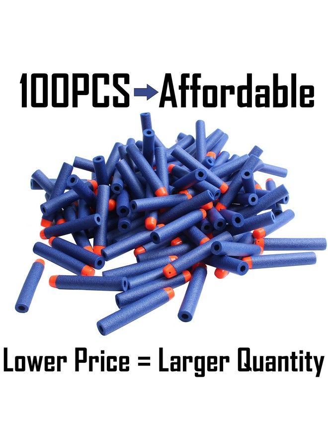 AMOSTING Refill Darts 100Pcs Bullets Ammo Pack For Nerf Nstrike Elite 2.0 Series Dinosquad Compatible With All Elite Blasters Blue - Image 3