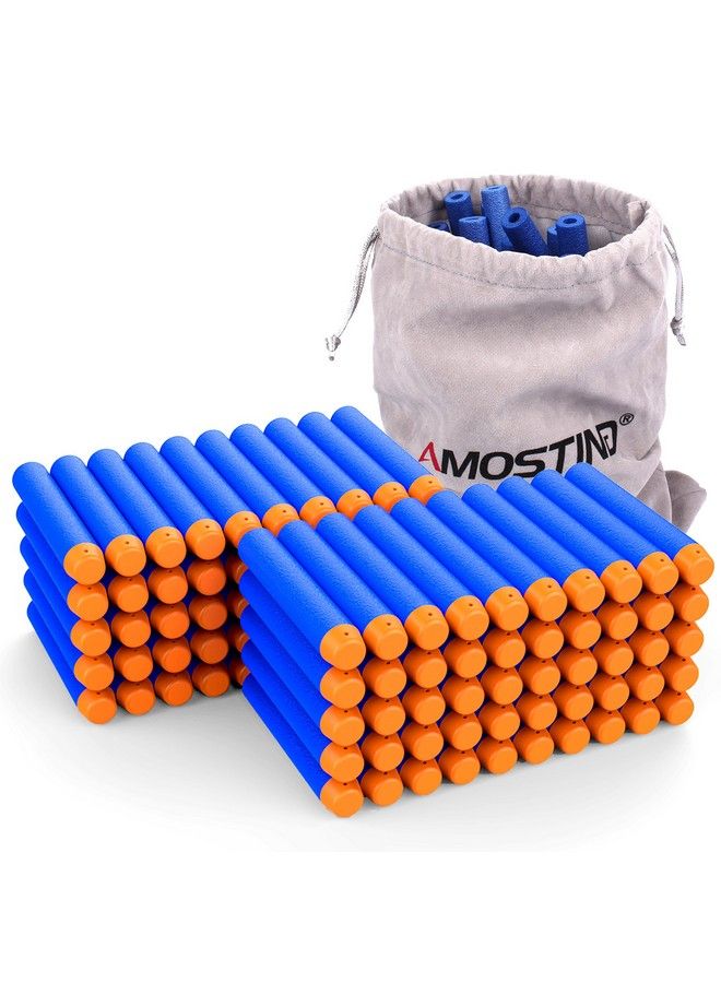 AMOSTING Refill Darts 100Pcs Bullets Ammo Pack For Nerf Nstrike Elite 2.0 Series Dinosquad Compatible With All Elite Blasters Blue - Image 1