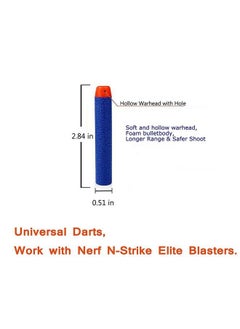AMOSTING Refill Darts 100Pcs Bullets Ammo Pack For Nerf Nstrike Elite 2.0 Series Dinosquad Compatible With All Elite Blasters Blue  - Image 4