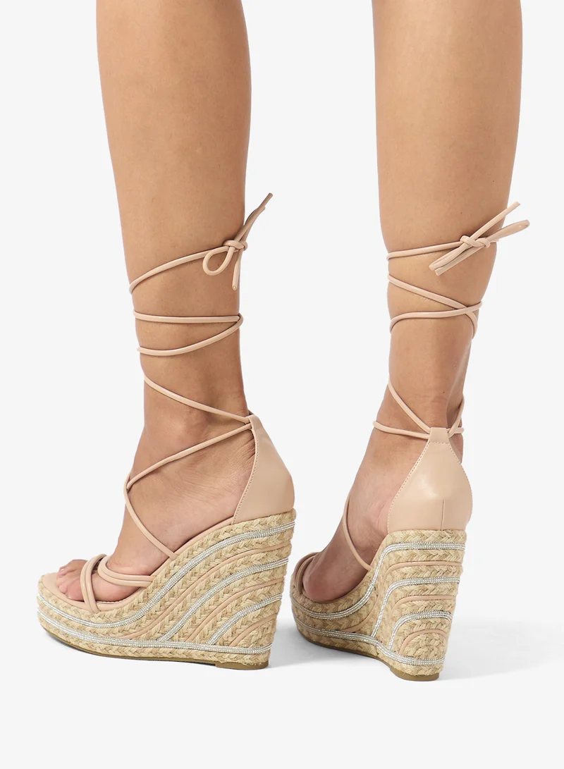 Ella  Multi Strap High Heel Wedge Sandal for Women | Best Price UAE