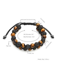 ماركة غير محددة سوار حجر الطاقة 8 ملم عين النمر أصفر/أزرق  - Image 3