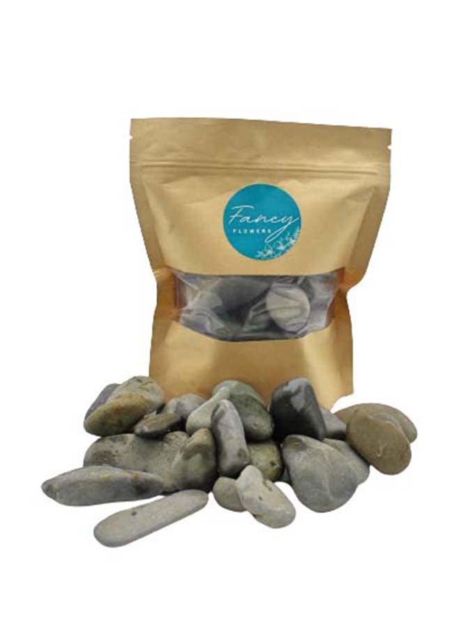 FANCY FLOWERS Pebble Stones For Decoration (500G, White) - Image 1
