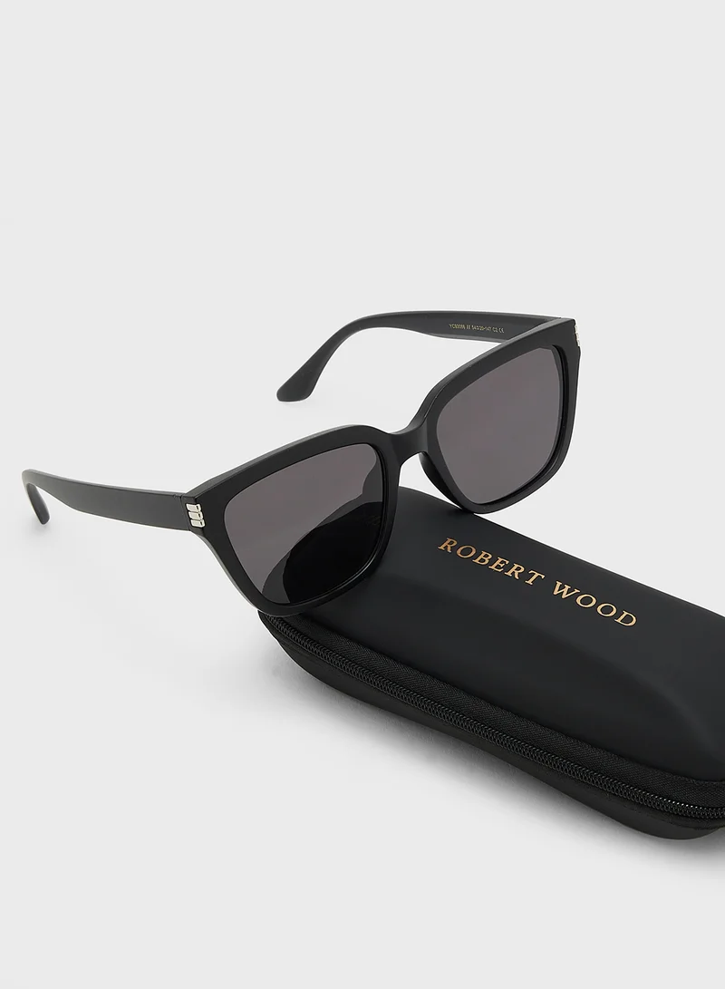 Robert Wood Polarized Lens Wayfarer Sunglasses