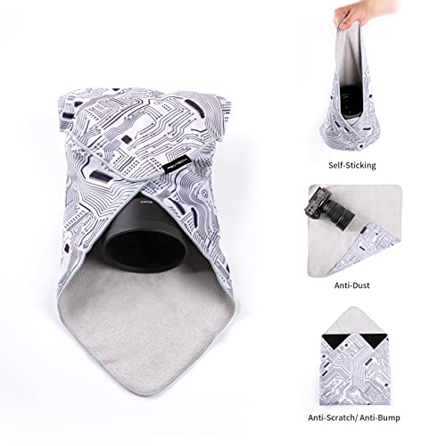 PGYTECH Protective Wrap, Anti-scratch Lens Camera Wrap, Lens protector, Magic Self-Adhesive Cloth Protective Camera Wrapper for DSLR/Camera Lens/Phone/Accessories - Image 3