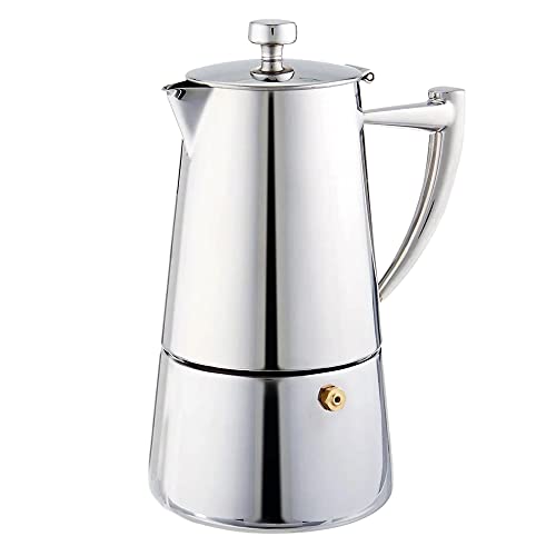 Cuisinox Roma 6-cup Stainless Steel Stovetop Moka Espresso Maker - Image 1