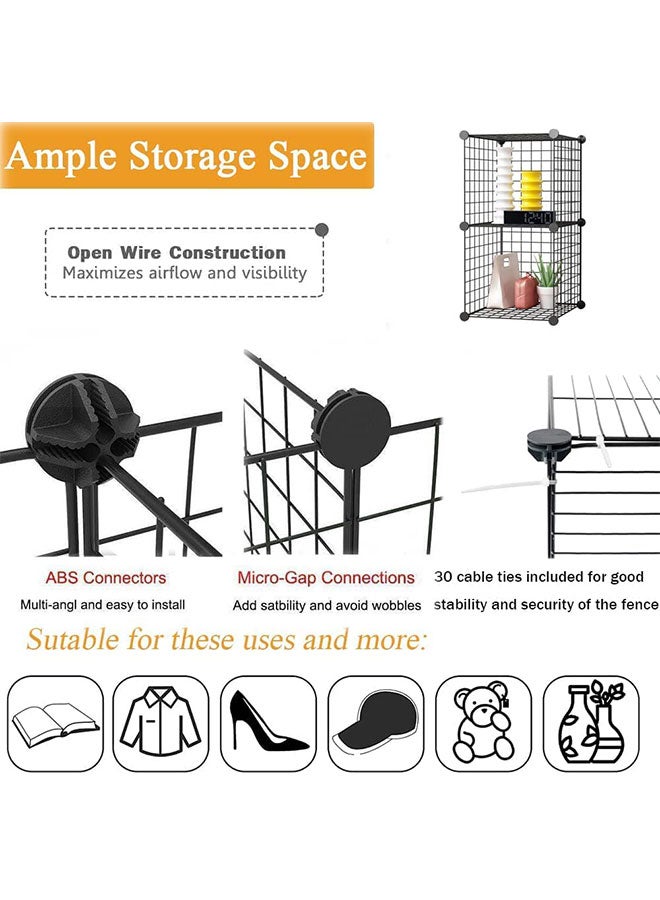 Bookcase Modular Shelving  DIY Storage Cube Shelf  Black (2Cube) - Image 4