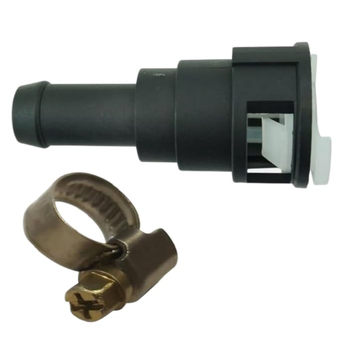 Muzzys UPGRADED 800-404 Stronger than OEM Heater Core Coolant Hose Quick Disconnect Connector w/Clamp ONLY FITS: 3/4" Tube and 5/8" Heater Hose. FITS: Many 1986-2011 Ford Trucks SUVs and Vans E69Z18D435B - Image 1
