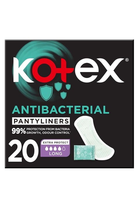 Antibacterial Panty Liners, 99% Protection from Bacteria Growth, Long Size, 20 Daily Panty Liners