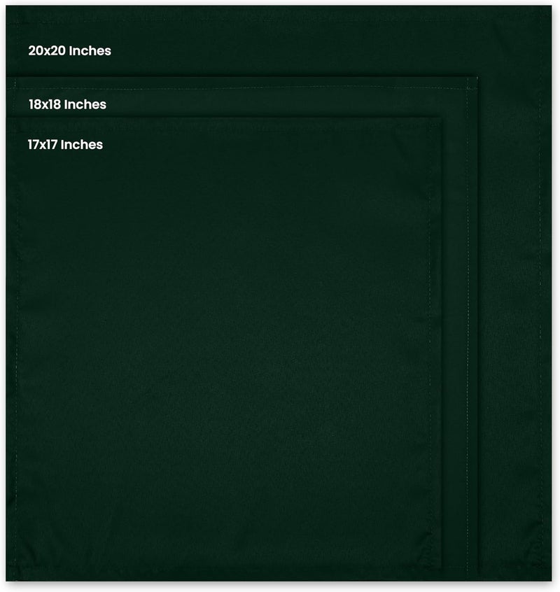 Utopia Home Hunter Green Cloth Napkins 12 Pack 17x17 Inches Ideal Dinner Napkins for Party Wedding and LunchDinner - Image 3