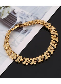 Goolsky Bohemian Elegant Style Women's Romantic Heart Bracelet, 24k Gold Plated, Engagement Wedding Jewelry, Evening Party Decor, Choose Your Color  - Image 1