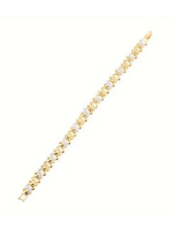 Goolsky Bohemian Elegant Style Women's Romantic Heart Bracelet, 24k Gold Plated, Engagement Wedding Jewelry, Evening Party Decor, Choose Your Color  - Image 3