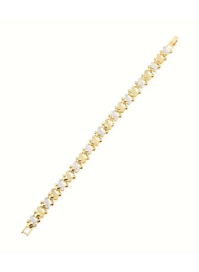 Goolsky Bohemian Elegant Style Women's Romantic Heart Bracelet, 24k Gold Plated, Engagement Wedding Jewelry, Evening Party Decor, Choose Your Color  - Image 3