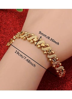 Goolsky Bohemian Elegant Style Women's Romantic Heart Bracelet, 24k Gold Plated, Engagement Wedding Jewelry, Evening Party Decor, Choose Your Color  - Image 4