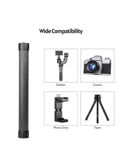 Generic Universal Carbon Fiber Extension Pole Rod 35cm/13.8in with 1/4-inch 3/8-inch Mounting Interface for Camera Gimbal Stabilizer Video Cage Phone Rig  - Image 4