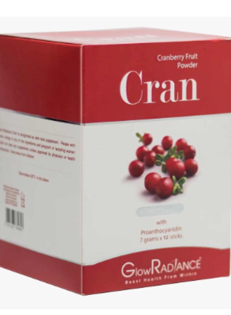 Glow Radiance Cran Super Strenght Caranberry Fruit powder 7 g x12 sticks