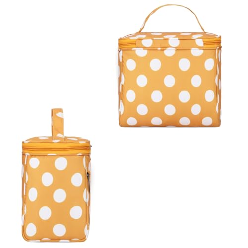 KUKLAR Polyester Waterproof Multifunctional Small Cosmetic Bag for Women, Makeup Bag for Travel, Cosmetic Bag Pouch,Makeup Organizer Perfectly Fit in Any Suitcase Or Big Bag (Yellow) - Image 5