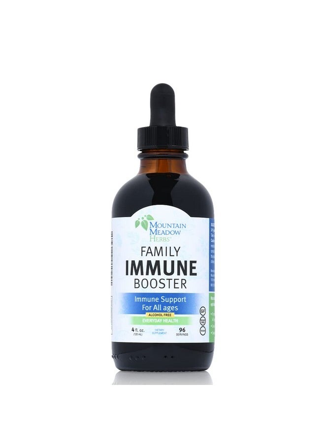 Mountain Meadow Herbs Mountain Meadow Herbs Family Immune Booster Extract with Sambucus Elderberry and Echinacea | Optimal Immune Support for The Whole Family | Tincture, 4 oz  - Image 1