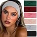 XTREND 6 Pcs Womens Headbands Twisted Cross Elastic Head Bands Yoga Workout Hairbands NonSlip Sweat Soft Headband Solid Color Simple Versatile Hair Accessory Head Band - Image 2