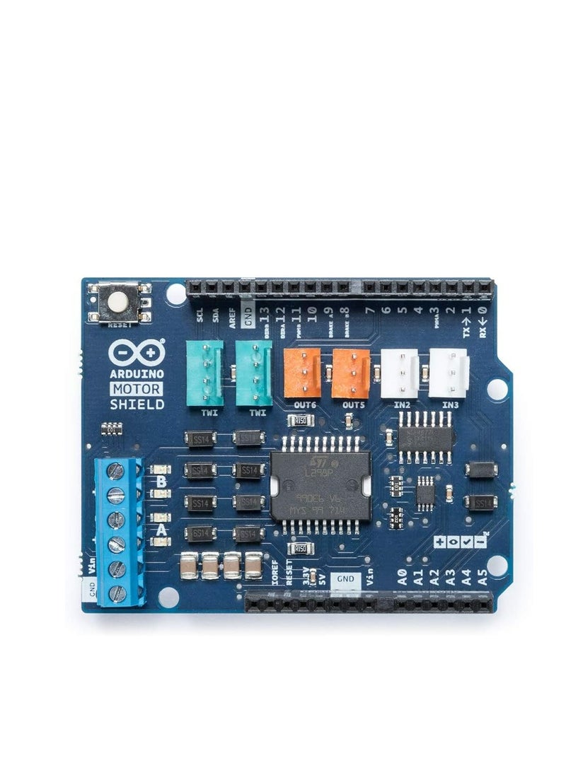 Arduino - Arduino Motor Shield REV3 A000079, Dual H-Bridge Motor Driver, Compatible with Arduino Boards for DC and Stepper Motor Control - Image 1