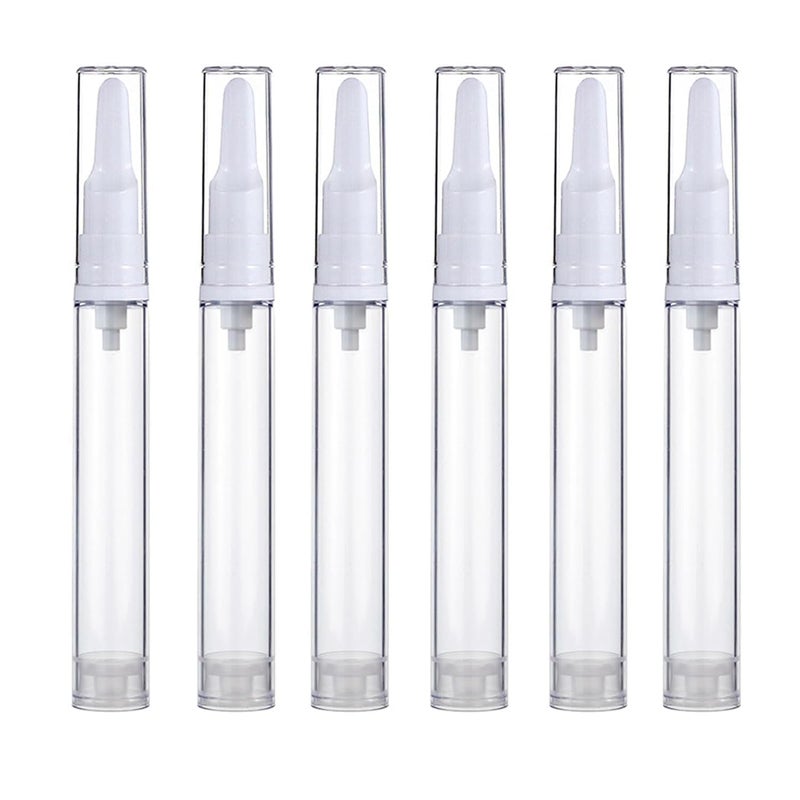 Qeuly Qeuly 6 Pack Airless Pump Jars Travel Foundation Container Travel Size Eye Cream Dispenser Empty Refillable Cosmetic Pump Bottles for Lotion Skincare Serum 15ml  - Image 1