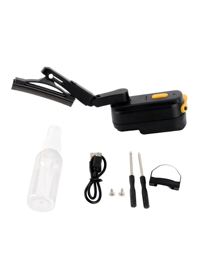 Universal Waterproof Motorcycle Helmet Wiper with 2-Speed Adjustable 170° Swing - Image 1