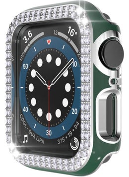 Techmaster Apple Watch 5 6 40MM Compatible Double Row Polished Stone Rubber Case Cover  - Image 2