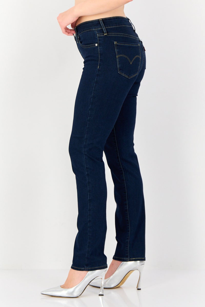 Levi's Women Slim Fit Washed Stretchable Jeans, Blue - Image 2
