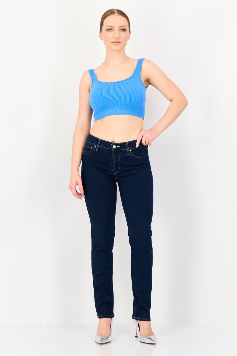 Levi's Women Slim Fit Washed Stretchable Jeans, Blue - Image 3