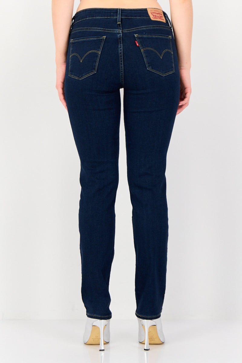 Levi's Women Slim Fit Washed Stretchable Jeans, Blue - Image 4