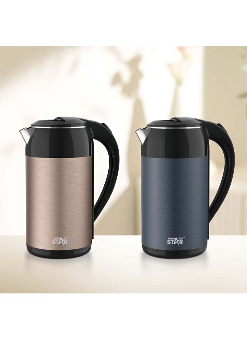 Winning Star - Electric Kettle Heat Preservation Kettle Family-sized 3L Capacity, Stainless Steel Fast Boil feature Safe-to-touch exterior - Image 1