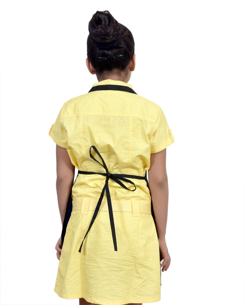 Tolexo® Waterproof Kids Apron with ABCD Text Print | Multipurpose for Baking, Cooking, Painting, Art & Birthday Theme Parties | Large Pocket | for Boys & Girls Age 3–6 Years - Image 2