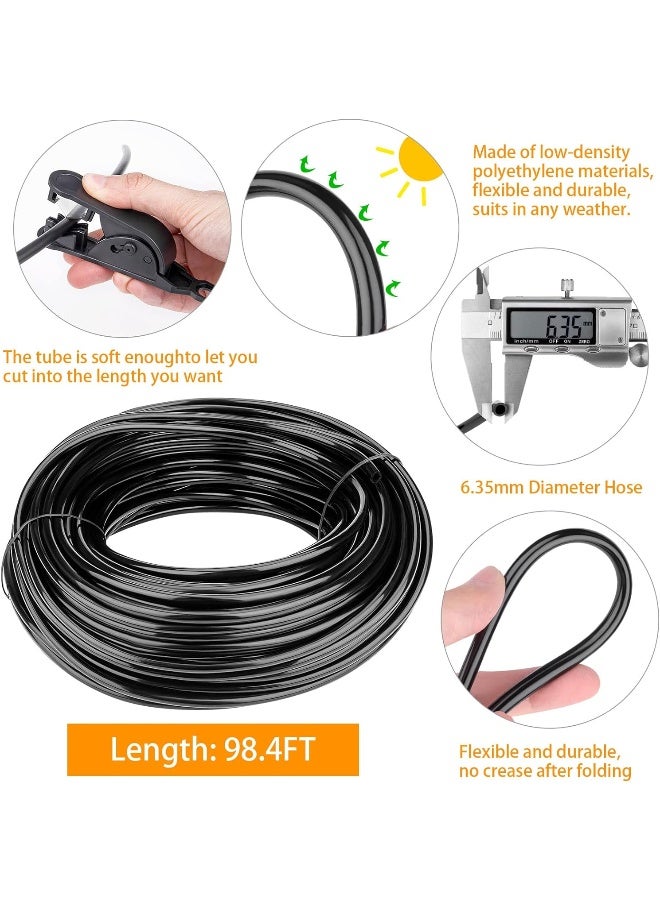 Awpeye Misting Cooling System 98.4Ft (30M) Misting Line + 50 Brass Mist Nozzles + 45 T-Connectors + 1 Faucet Adapters (3/4") Outdoor Mister For Patio Garden Greenhouse Trampoline For Waterpark  - Image 4