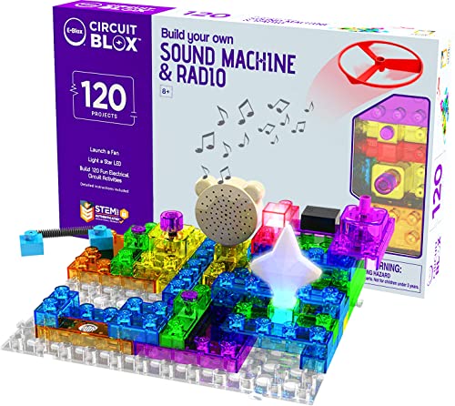E-Blox EBLOX Building Blocks Circuit Kit 120 Projects Build Your Own Sound Machine  Radio Build Real Working FM Radio  Listen to Favorite Station 8 - Image 1