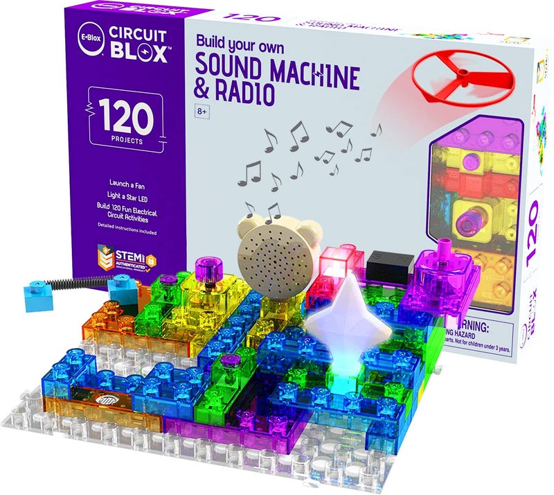 E-Blox EBLOX Building Blocks Circuit Kit 120 Projects Build Your Own Sound Machine  Radio Build Real Working FM Radio  Listen to Favorite Station 8 - Image 2