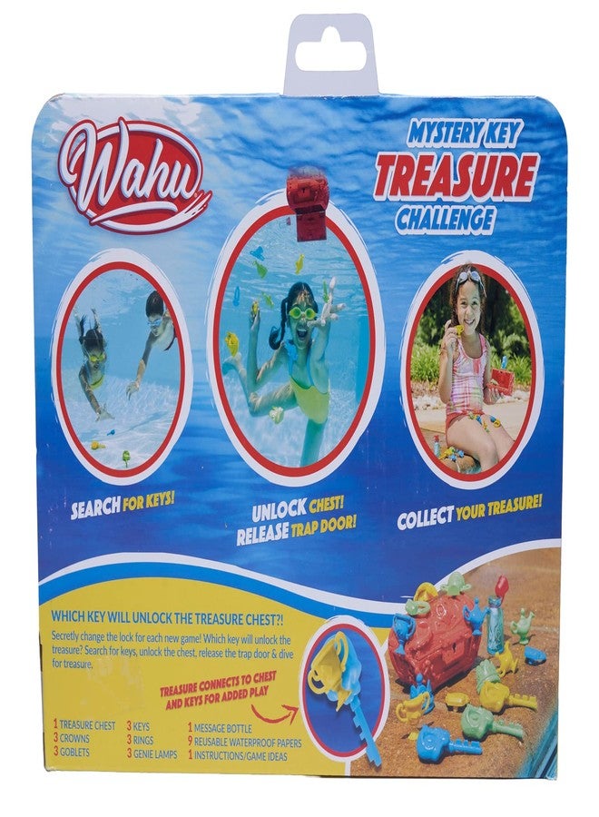Wahu Mystery Key Treasure Challenge Pool Diving Toy Set for Kids Ages 5+, Underwater Treasure Chest and Key Diving Search Game for Pool - Image 4