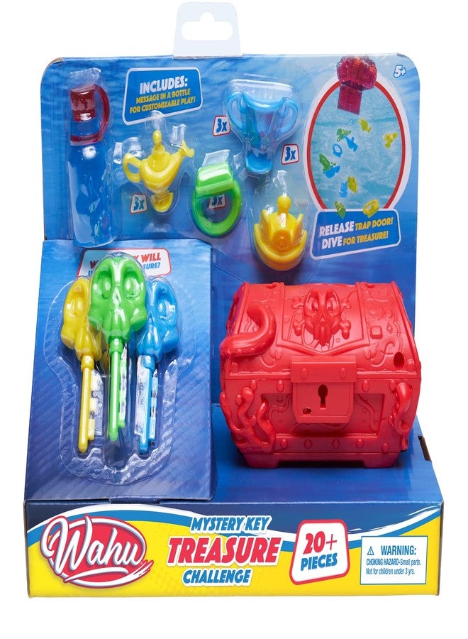 Wahu Mystery Key Treasure Challenge Pool Diving Toy Set for Kids Ages 5+, Underwater Treasure Chest and Key Diving Search Game for Pool - Image 1