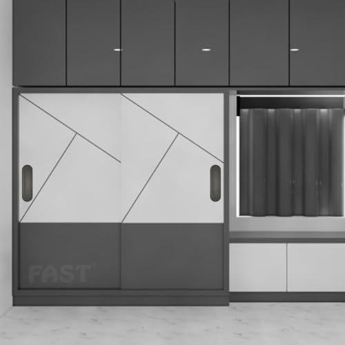 FAST CSH03 Stainless Steel Black Architechral Cabinet Concealed Sliding Door Handle for Wardrobe & Cupboard Doors. (6 INCH) - Image 5