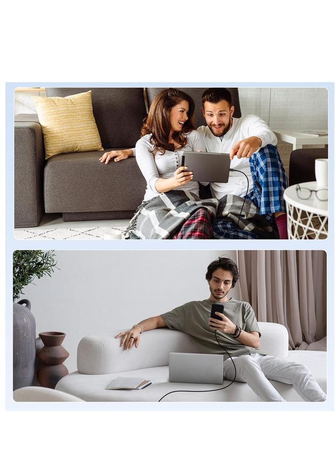 بروماس طقم مكون من شاحن جداري ثلاثي 45 وات منفذ PD يدعم الشحن السريع مع كابل من Type-C الى Type-C بطول 1 متر لون اسود - Image 5