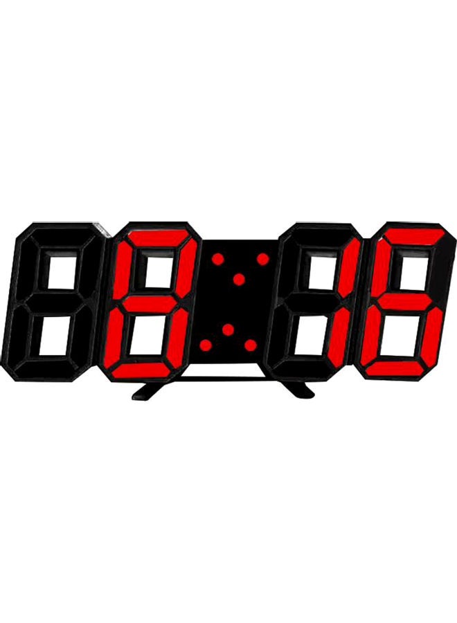 Aknur 3D LED Digital Alarm Clock Red/Black