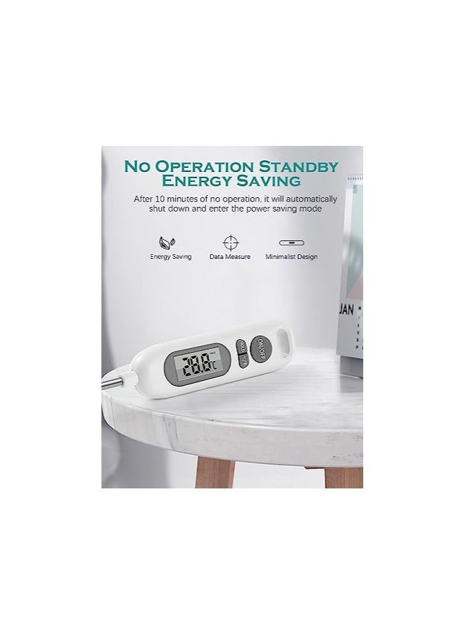 erorex Meat Thermometer, Waterproof Food Thermometer, Instant Read Digital Cooking Thermometer for Kitchen Cooking BBQ Sugar Jam Water Meat Milk - Image 4