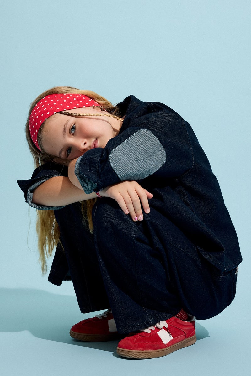 DeFacto Blue Girl Oversize Fit Denim Jacket Casual - Image 3