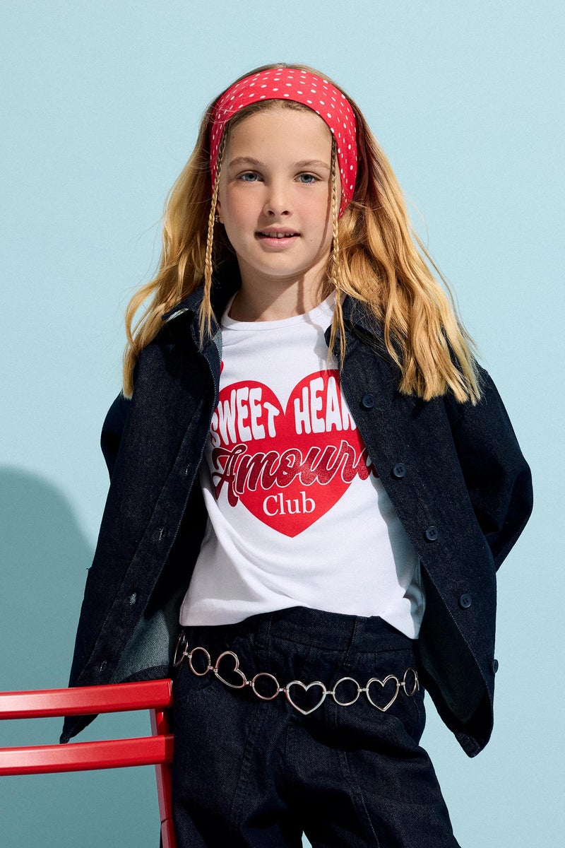 DeFacto Blue Girl Oversize Fit Denim Jacket Casual - Image 1