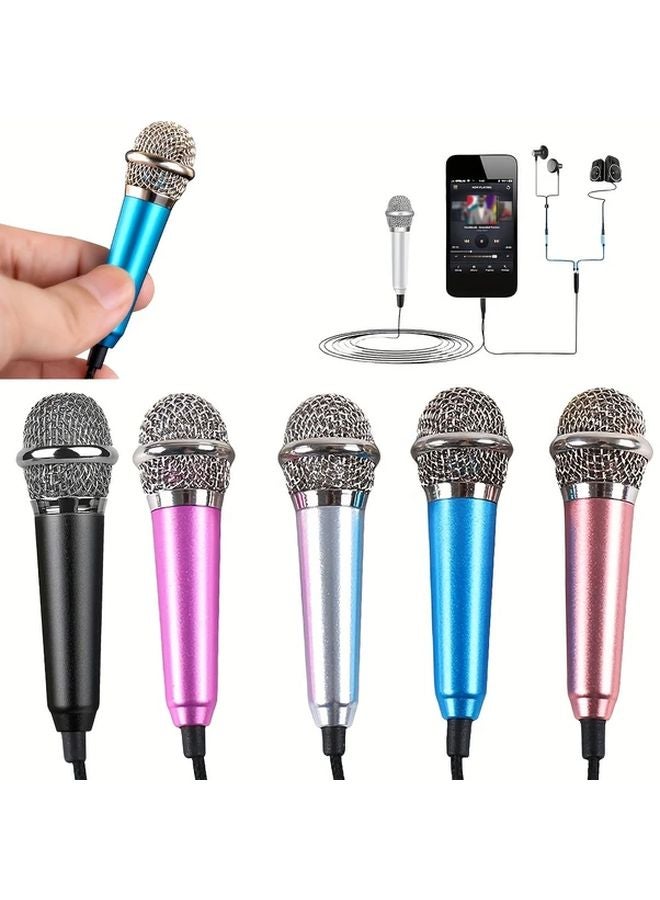 Pink Mini Microphone 3 5mm Jack Portable Recording Karaoke Gaming Streaming Compatible with Phone Computer Laptop - Image 2