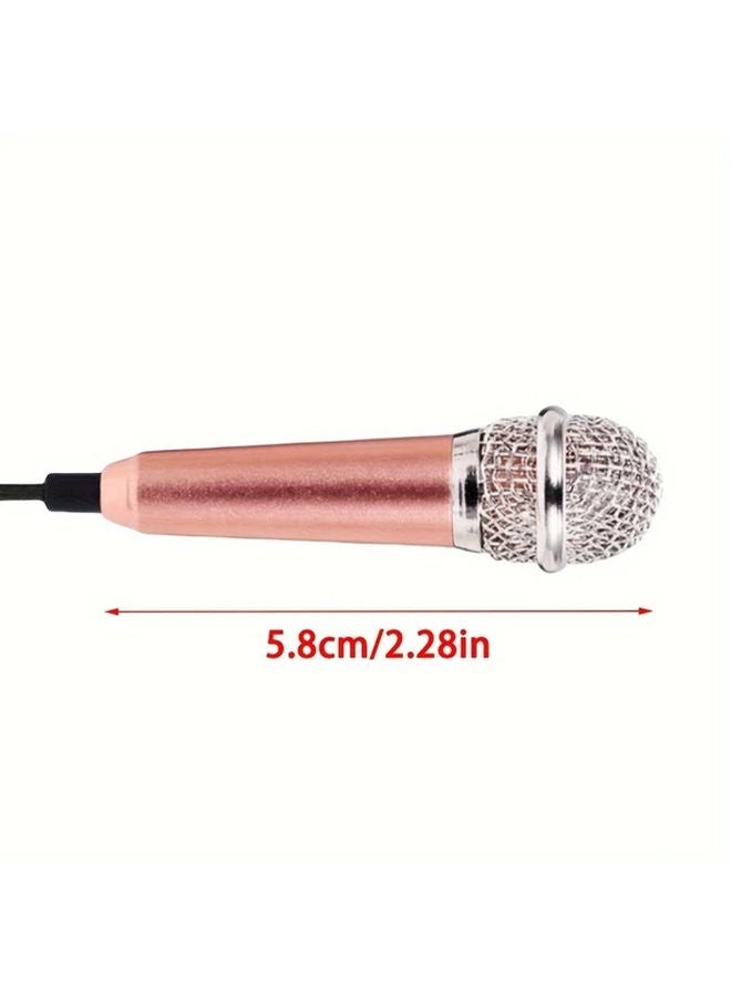 Pink Mini Microphone 3 5mm Jack Portable Recording Karaoke Gaming Streaming Compatible with Phone Computer Laptop - Image 3