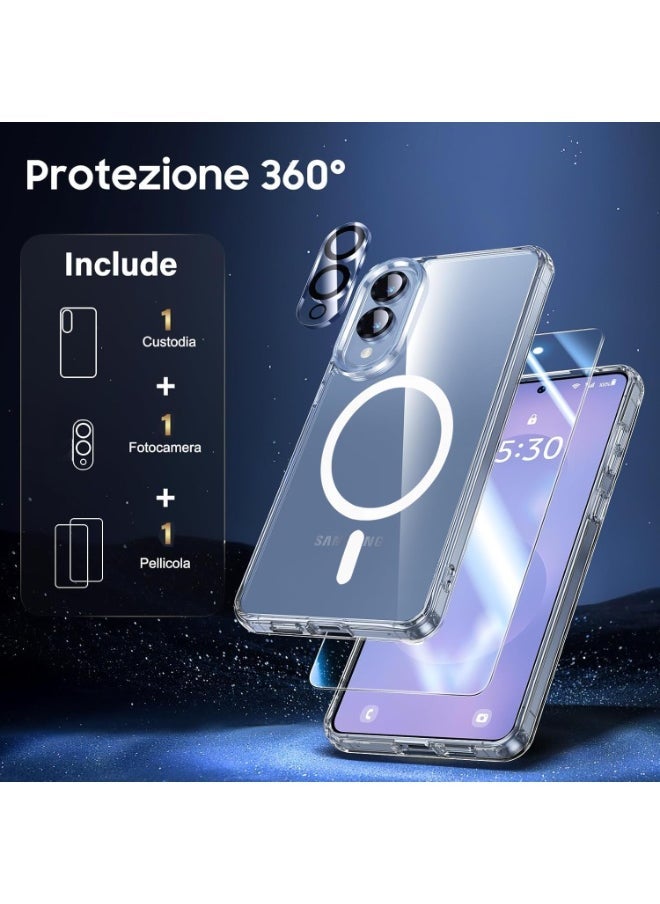 JAJEEK Samsung Galaxy S25 Edge Case Cover Slim Clear Luxury with Screen Protector & Camera lens Protector Compatible with MagSafe Cover for S25 Edge 6.7-inch - Image 5