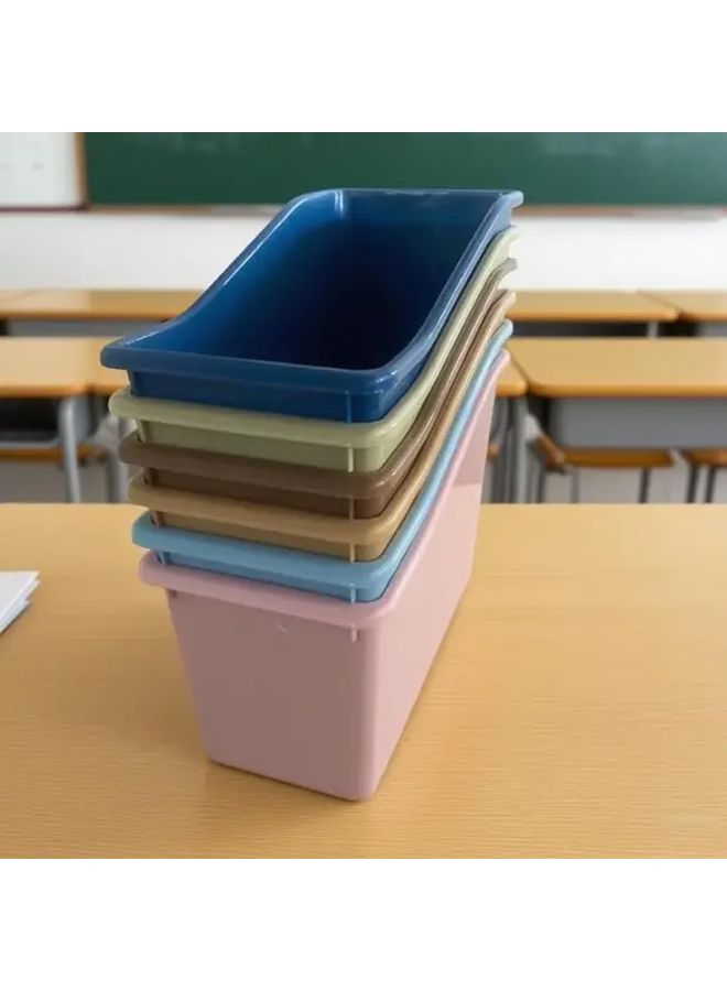 6 صناديق تخزين قابلة للتكديس بألوان زاهية، منظمة مكتب متعددة الوظائف لسطح المكتب، مناسبة لخزانة الكتب وأدراج المكتبة والفصول الدراسية والاستخدام المنزلي - Image 5