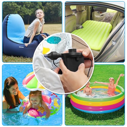 Newpol Inflatable Bed Pump, Electric Air Pump(100 Gallon/Min) for Air Mattress Beds, Inflatable Swimming Pools, Swimming Ring（AC110-240V/DC12V） - Image 2
