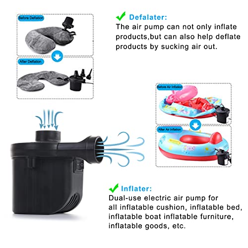 Newpol Inflatable Bed Pump, Electric Air Pump(100 Gallon/Min) for Air Mattress Beds, Inflatable Swimming Pools, Swimming Ring（AC110-240V/DC12V） - Image 4